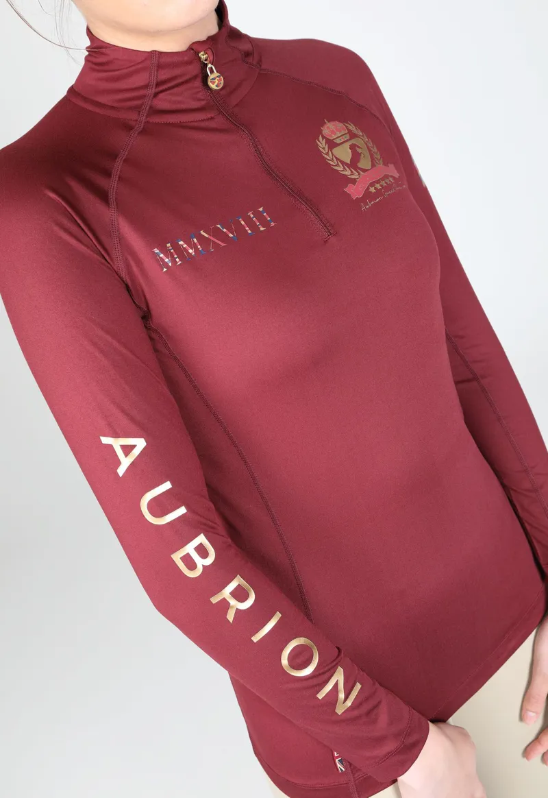 Shires Aubrion Team Junior Base Layer Maroon-11